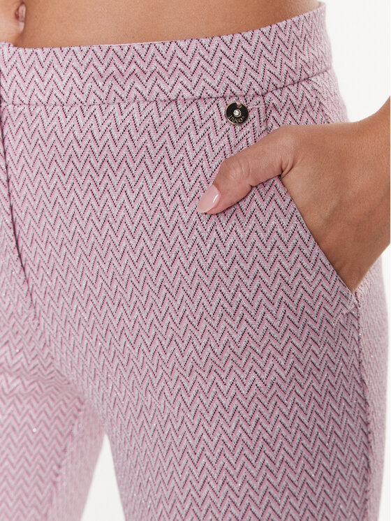 Liu Jo Spodnie materiałowe CA3408 J1919 Różowy Slim Fit zdjęcie nr 5