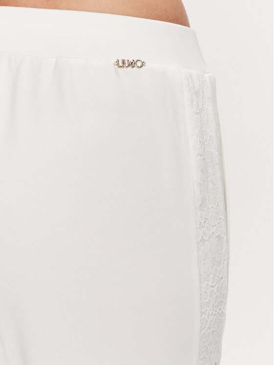 Liu Jo Sport Spodnie dresowe TA3011 F0869 Biały Regular Fit zdjęcie nr 4
