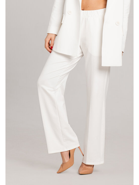 Look Made With Love Spodnie garniturowe Spodnie garniturowe Julia Look 1214 białe Biały Classic Fit zdjęcie nr 2