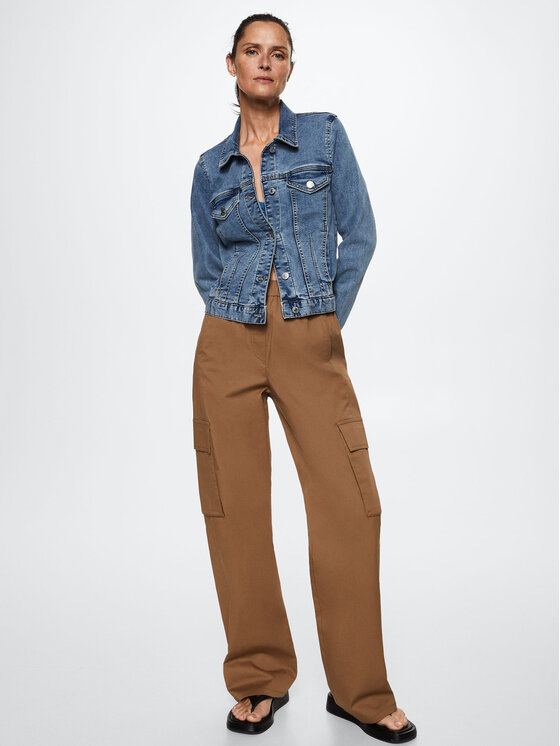Mango Kurtka jeansowa Vicky 37050325 Niebieski Regular Fit zdjęcie nr 2