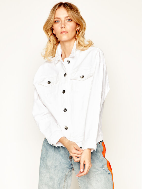 Marella Kurtka jeansowa Fronte 30410304 Biały Regular Fit zdjęcie nr 3