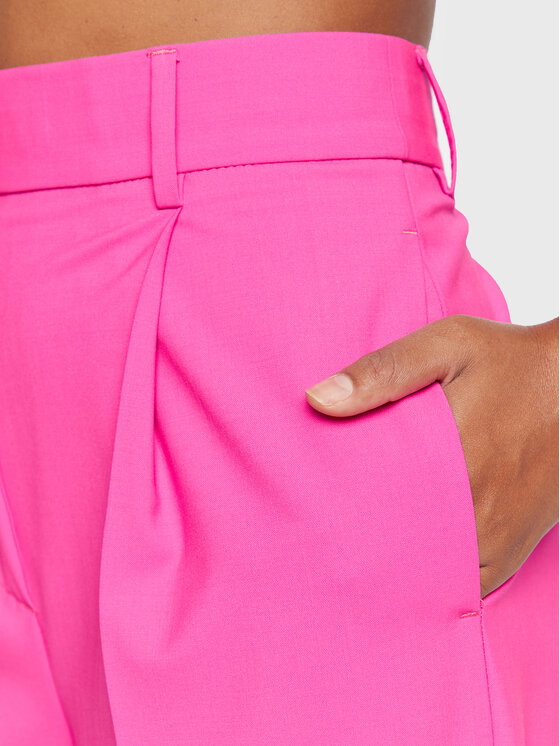 MSGM Spodnie materiałowe 3341MDP13 227603 Różowy Regular Fit zdjęcie nr 4
