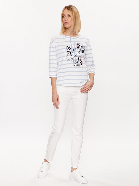 Olsen Spodnie materiałowe Mona 14000620 Biały Slim Fit zdjęcie nr 2