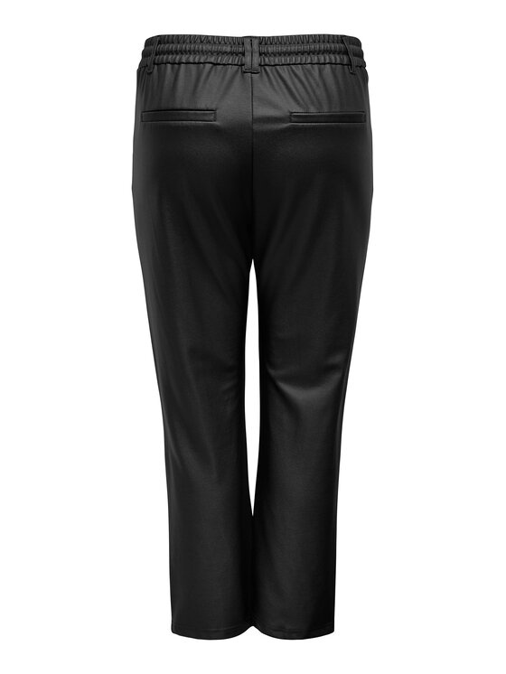 ONLY Carmakoma Spodnie z imitacji skóry Goldtrash 15269751 Czarny Loose Fit zdjęcie nr 2