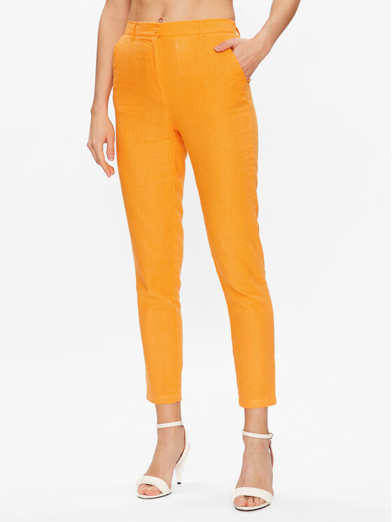 ONLY Spodnie materiałowe 15278713 Pomarańczowy Regular Fit