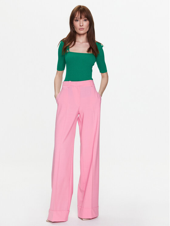Pinko Spodnie materiałowe 100209 A0IH Różowy Relaxed Fit zdjęcie nr 2