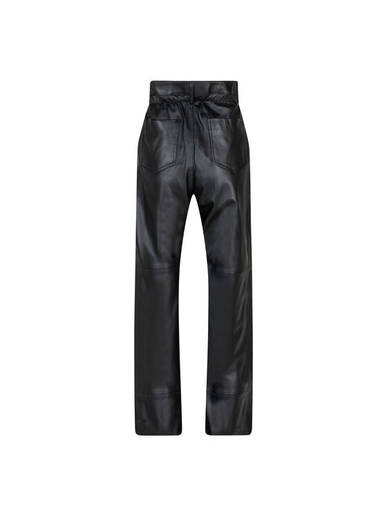 Rhenium Store Spodnie skórzane Dallas Czarny Regular Fit zdjęcie nr 3