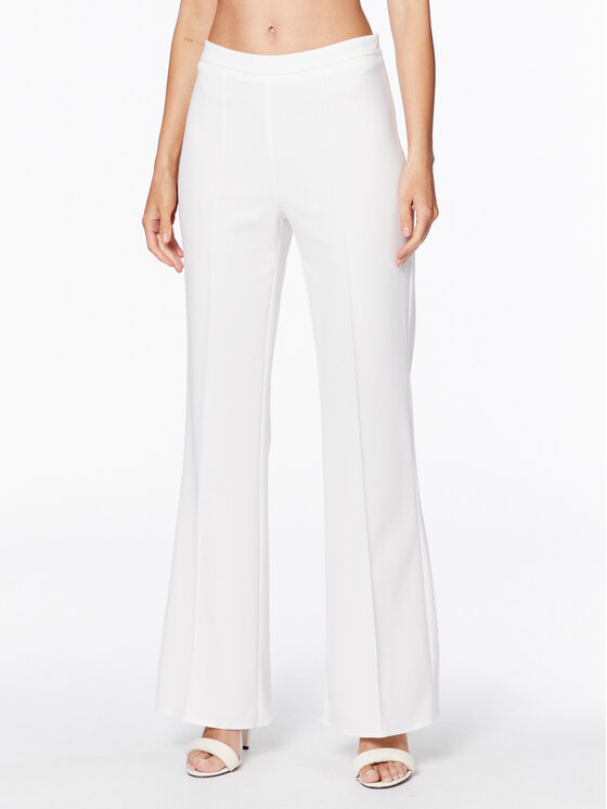 Rinascimento Spodnie materiałowe CFC0113049003 Biały Regular Fit