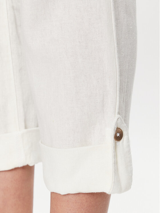 Roxy Spodnie materiałowe ERJNP03294 Biały Regular Fit zdjęcie nr 4