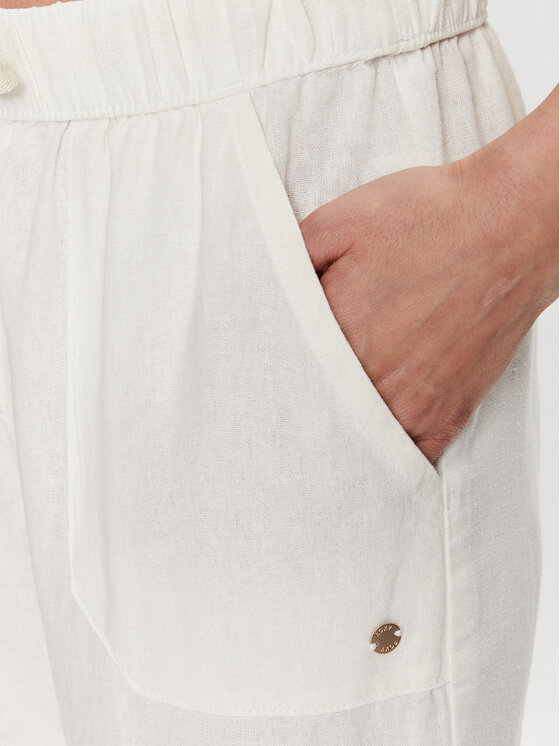 Roxy Spodnie materiałowe ERJNP03294 Biały Regular Fit zdjęcie nr 5