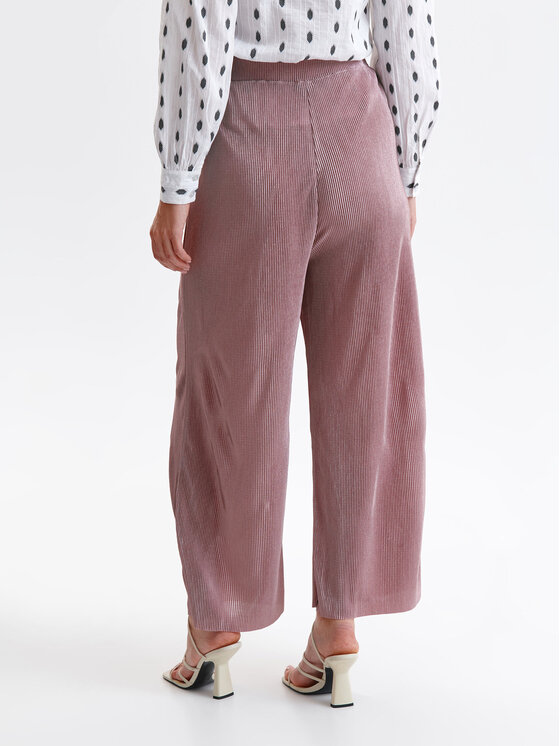 Top Secret Spodnie materiałowe SSP3829RO Różowy Loose Fit zdjęcie nr 3