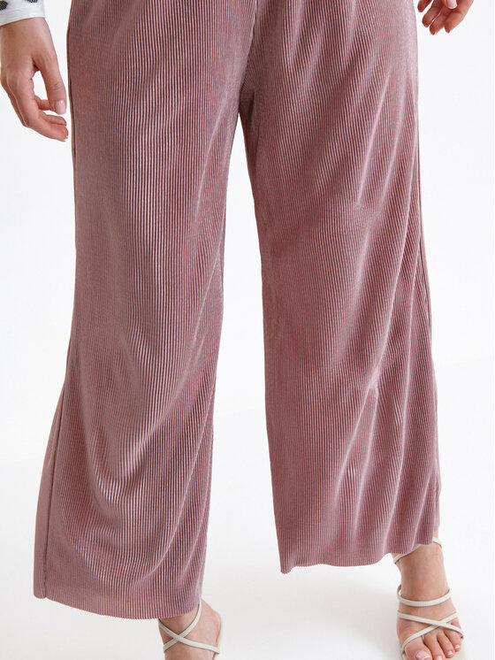 Top Secret Spodnie materiałowe SSP3829RO Różowy Loose Fit zdjęcie nr 5