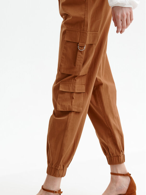 Top Secret Spodnie materiałowe SSP3860BR Brązowy Regular Fit zdjęcie nr 5