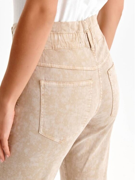 Top Secret Spodnie materiałowe SSP4123BE Beżowy Loose Fit zdjęcie nr 4