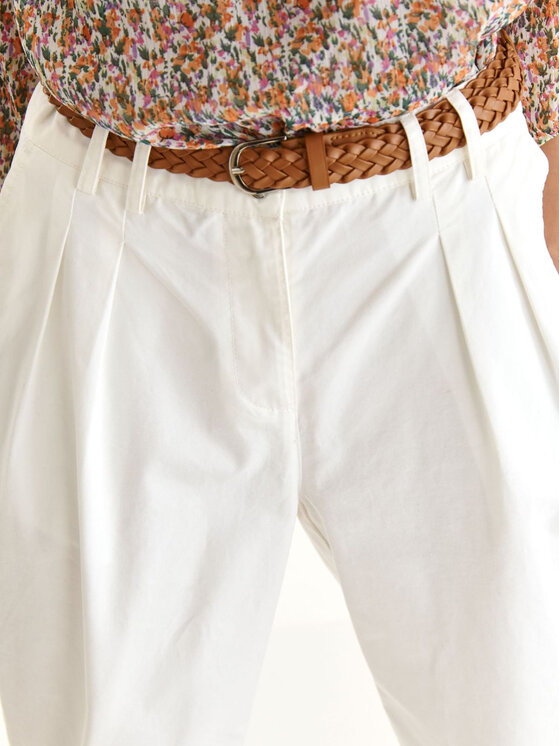 Top Secret Spodnie materiałowe SSP4235BI Biały Loose Fit zdjęcie nr 5