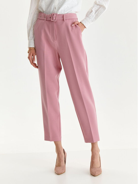 Top Secret Spodnie materiałowe SSP4267JR Różowy Regular Fit