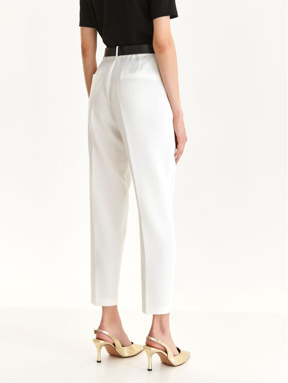 Top Secret Spodnie materiałowe SSP4268BI Biały Regular Fit zdjęcie nr 2