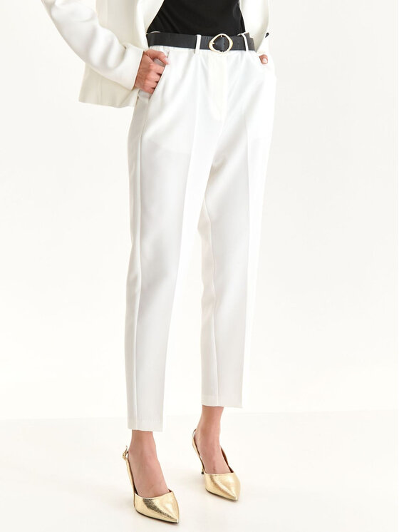 Top Secret Spodnie materiałowe SSP4268BI Biały Regular Fit