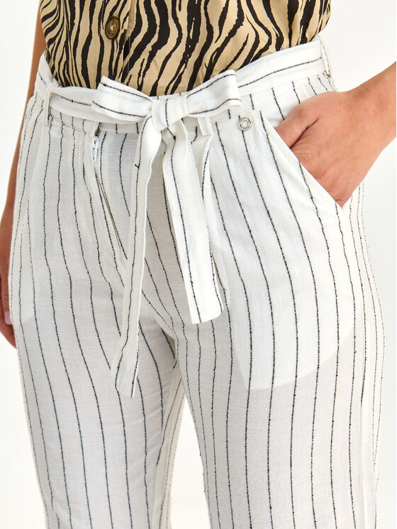 Top Secret Spodnie materiałowe SSP4309BI Biały Cigarette Fit zdjęcie nr 5
