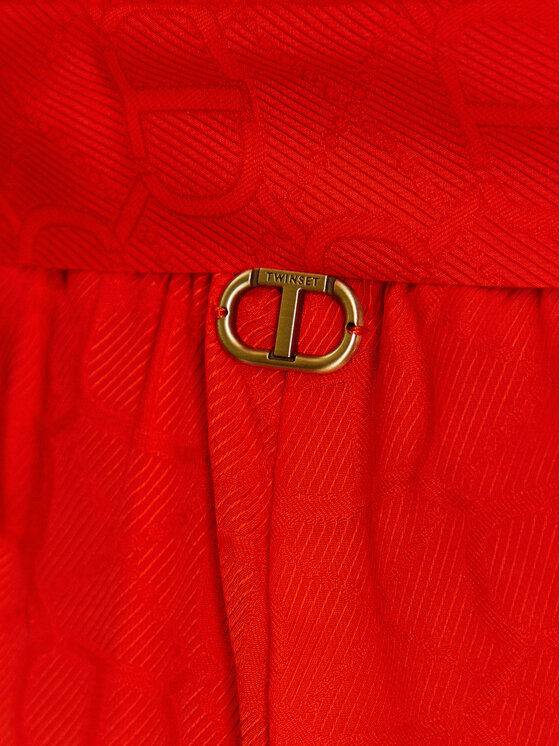 TWINSET Spodnie materiałowe 231TT2143 Pomarańczowy Regular Fit zdjęcie nr 5