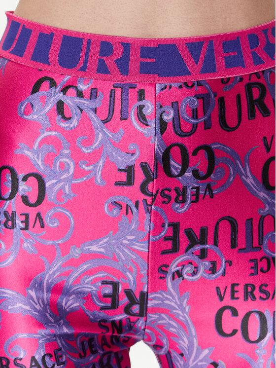 Versace Jeans Couture Legginsy 74HAC101 Różowy Slim Fit zdjęcie nr 5