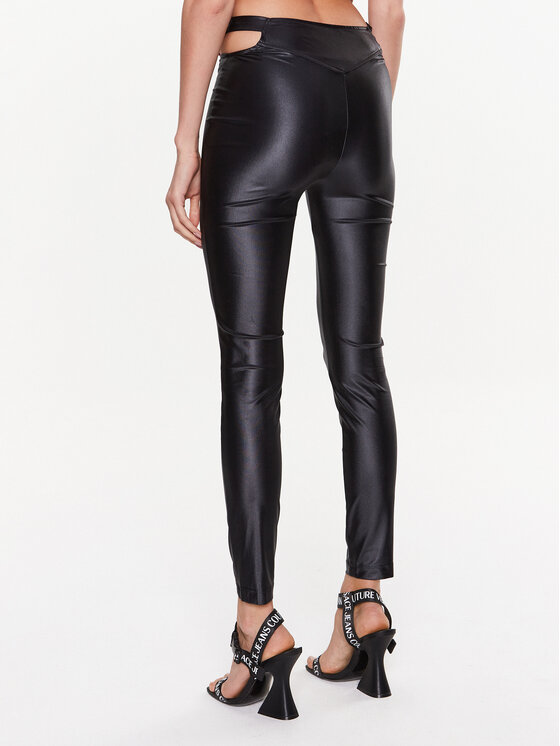 Versace Jeans Couture Legginsy 74HAC1A1 Czarny Slim Fit zdjęcie nr 3