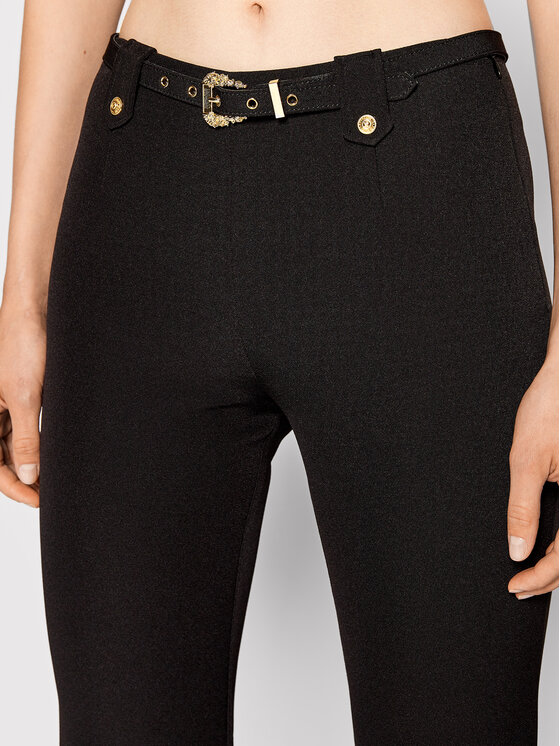 Versace Jeans Couture Spodnie materiałowe Flared 71HAA111 Czarny Regular Fit zdjęcie nr 4