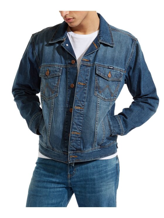 Wrangler Kurtka jeansowa W4481514V Niebieski Regular Fit