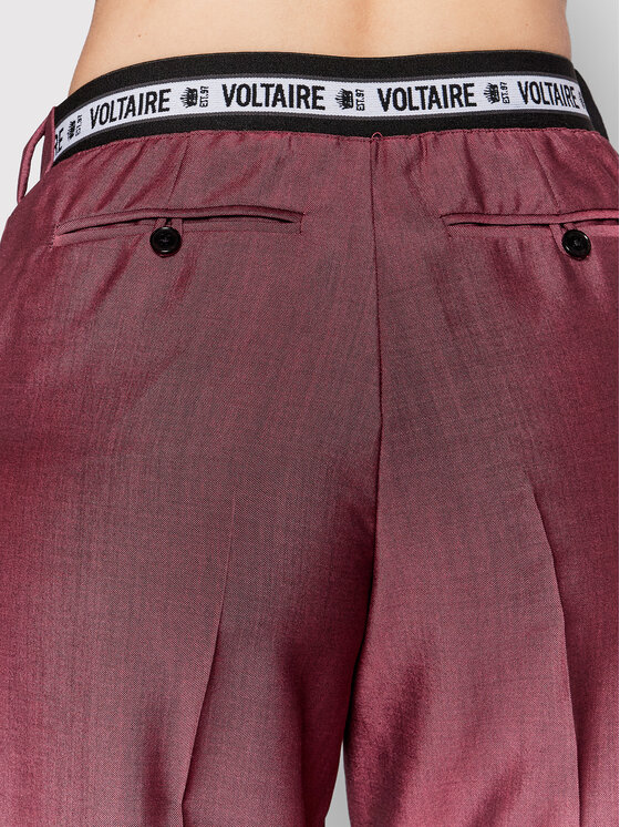 Zadig&Voltaire Spodnie materiałowe Gitane WWPA00020 Bordowy Wide Fit zdjęcie nr 4